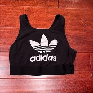 Adidas Black and White Crop Top